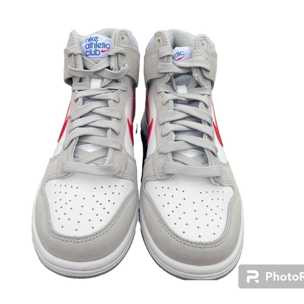 Dunk High SE 'Athletic Club - Light Smoke Grey Gym Red' size 5.5Y/7W​​​​